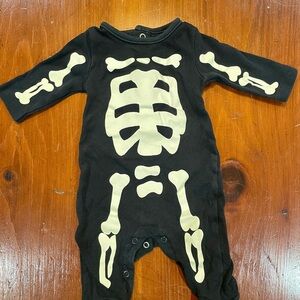 Carter's Black Glow in the Dark Skeleton Footed Onesie